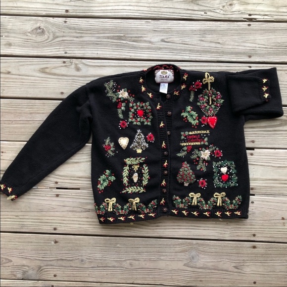 vintage christmas cardigan